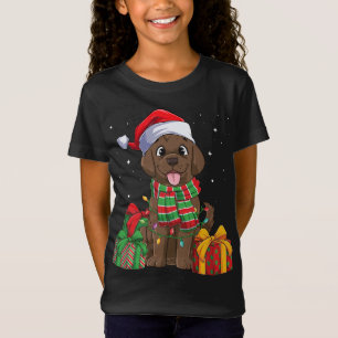 T-Shirt Chocolat Labrador Retriever Noël Noël Laboratoire 
