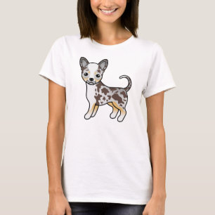 T-shirt Chocolat Merle Smooth Coat Chihuahua Cartographié