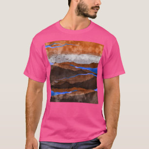 T-shirt Chocolat Montagnes Brown Avec Azure Highlights Ab
