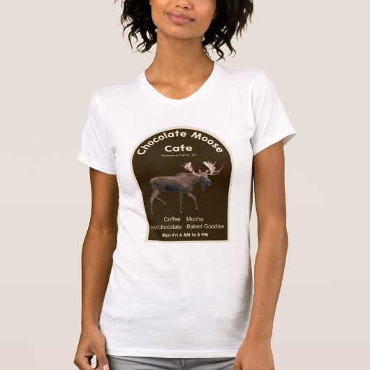 T-shirt Chocolat Moose Café (Devant)