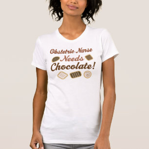 T-shirt Chocolat obstétrique d'infirmière