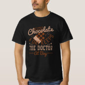 T-shirt Chocolat - Un Peu De Chocolat Par Jour (Devant)