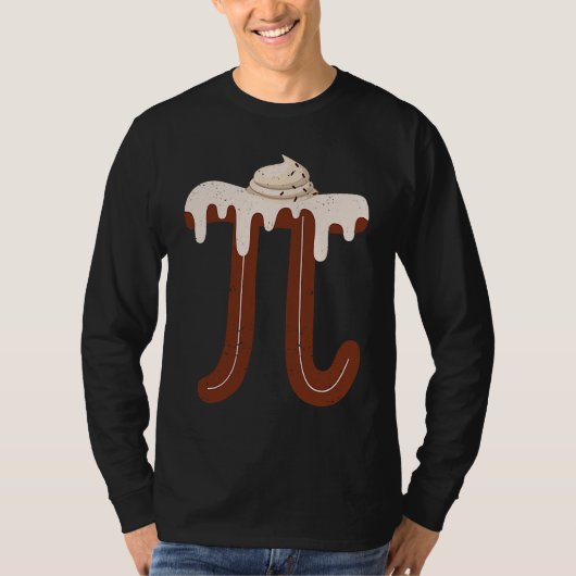 T-shirt Chocolate Cream Pi Day Pie Math  Foodie Pun Nerd (Devant)