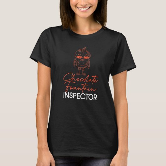 T-shirt Chocolate Fountain Inspector Device Chocolate (Devant)