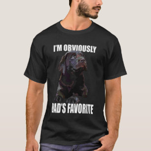 T-shirt Chocolate Lab Papa Le Lab Père Labrador Brun Re