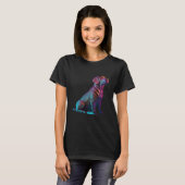 T-shirt Chocolate Labrador Synthwave 80s Retrowave Aesthet (Devant entier)