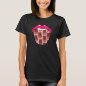 T-shirt Chocolate Tongue Chocoholic Choco Candy Bar Cocoa (Devant)