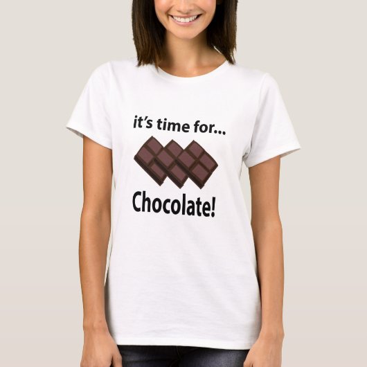 T-shirt Chocolatier Chocolat Il est temps pour le chocolat (Devant)