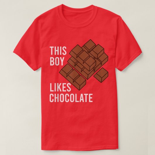 T-shirt Chocolatier Funny Saying Boy Likes Chocolate Cocoa (Design devant)