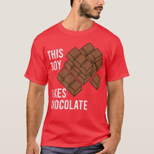 T-shirt Chocolatier Funny Saying Boy Likes Chocolate Cocoa