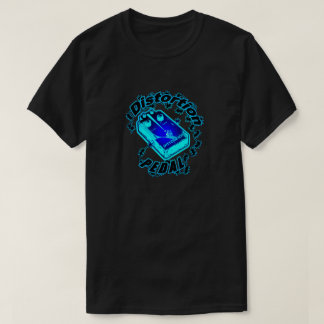 T-shirt Chocs bleu électrique de la pédale de distorsion