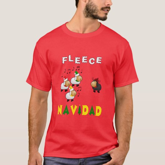 T-shirt Choeur joyeux de Navidad d'ouatine (Devant)