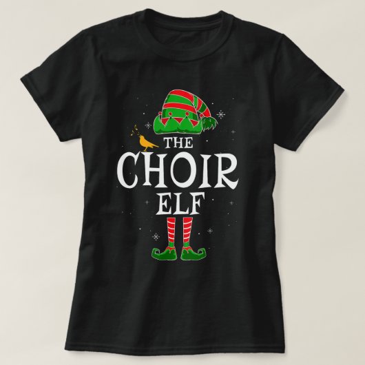 T-shirt Choir Elf Group Matching Famille Christmas Church (Design devant)