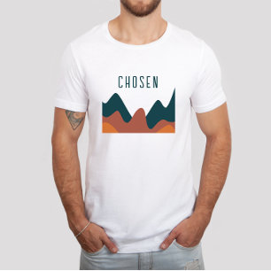 T-shirt Choisi Burnt Orange Abstraite foi chrétienne