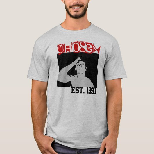 T-shirt choisi "de plan de loup gris" (Devant)