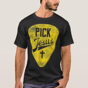 T-shirt Choisir Jésus Christian Music Pastor Guitare 