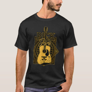T-shirt Choisir Jésus Funny Pasteur chrétien Guitare Culte