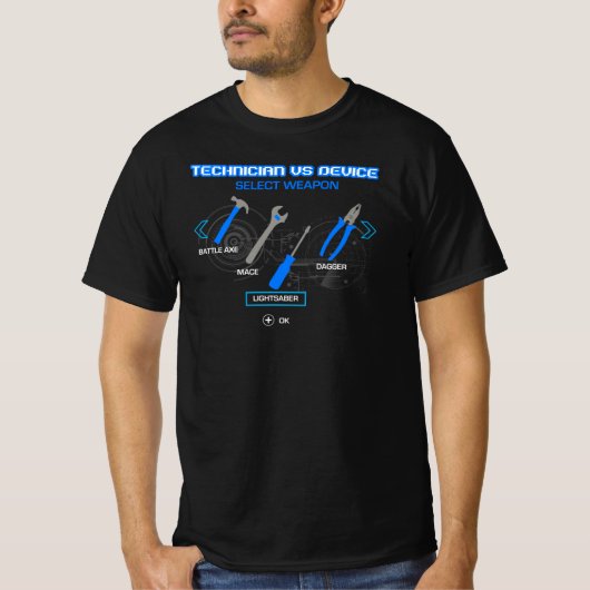 T-shirt Choisir votre arme à outils (Devant)