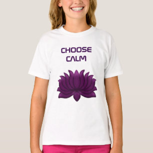 T-shirt Choisissez Fleur de Lotus Violet Calme