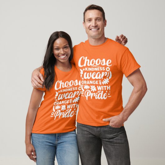 T-shirt Choisissez Kindness Wear Orange With Pride (Unisexe)