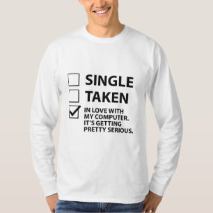 T-shirt Choisissez l'amour rentré avec mon ordinateur