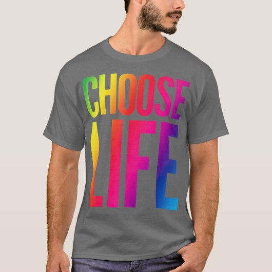 T-shirt Choisissez Life Vintage Retro 80s Funny (Devant)