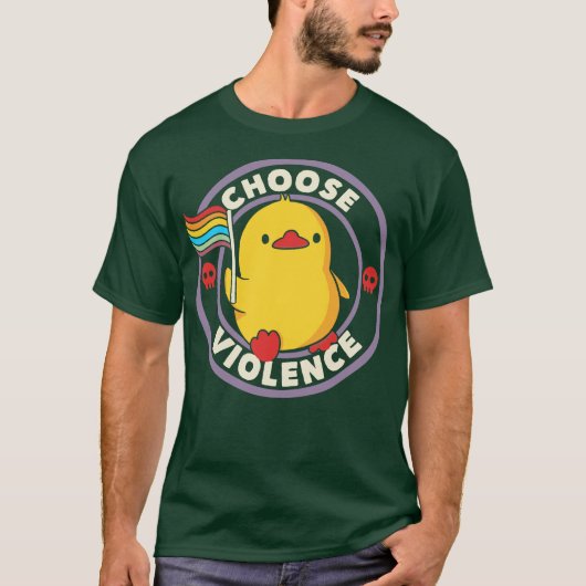 T-shirt Choisissez Violence Pride Canard par Tobe Fonseca (Devant)