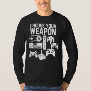 T-shirt Choisissez votre jeu vidéo d'arme Jeu console de j