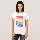 T-shirt Choix de typographie arc-en-ciel gay pride pro cho (Devant entier)