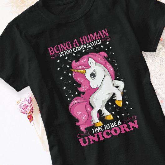 T-shirt Choix de vie Unicorne