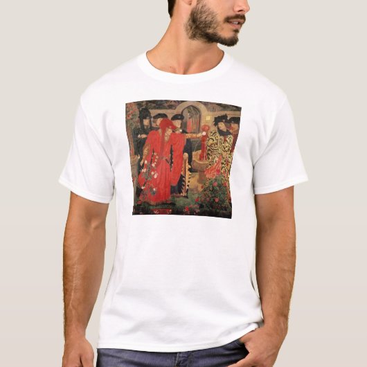 T-shirt Choix des roses rouges et blancs dans le temple (Devant)