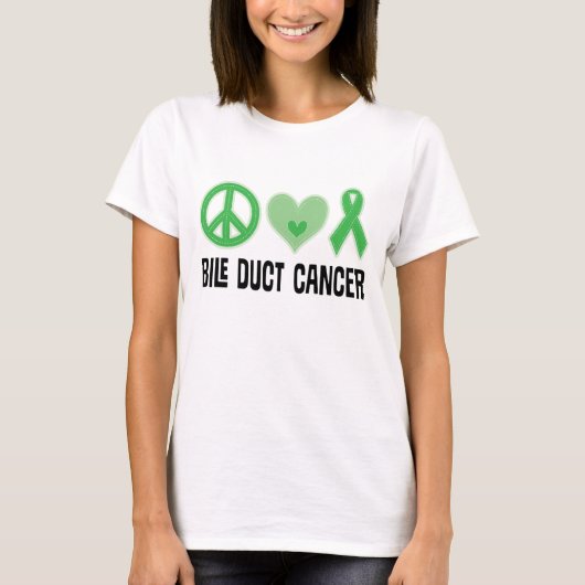 T-shirt cholagogue de dames de ruban de Cancer (Devant)