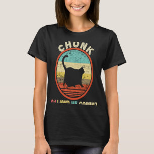 T-shirt Chonk Chat Fat Chats Mème Vintage Retro Hommes Fem
