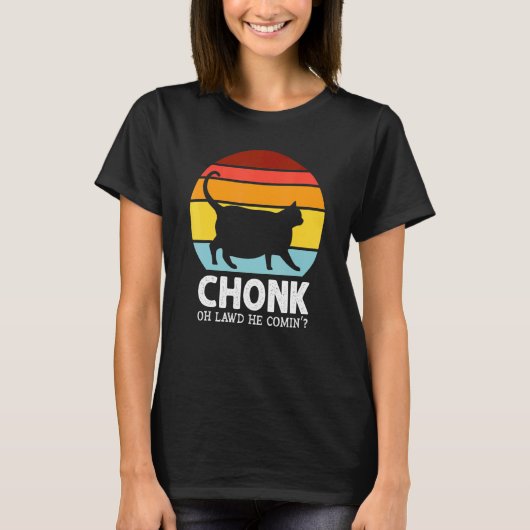 T-shirt Chonk Chat Maman Femme Chat (Devant)