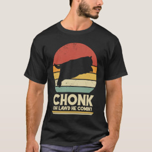 T-shirt Chonk Chat Mème Retro Style Chats Vintages Citatio