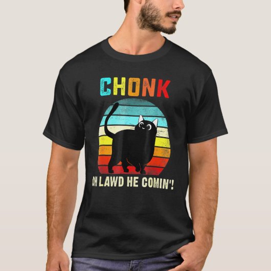 T-shirt Chonk Chat Scale Meme Retro Cats Memes (Devant)