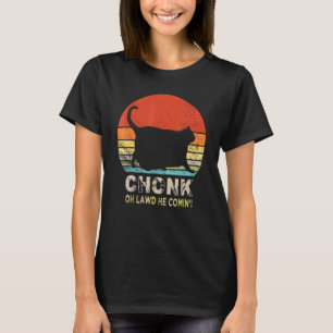 T-shirt Chonk Chat Scale Meme Retro Chats Vintages Meme 1