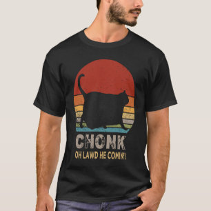 T-shirt Chonk Chat Scale Meme Retro Style Chats Vintages M