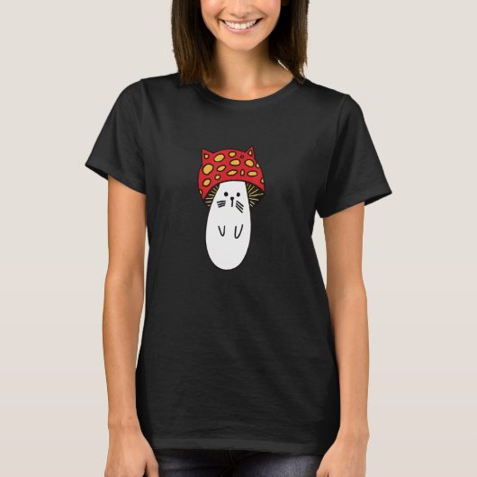 T-shirt Chonk Kitty Cute Little Mushi Kitty Little Mushroo (Devant)