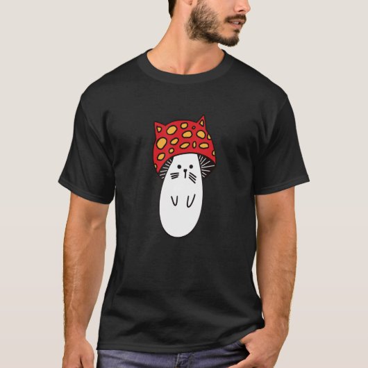 T-shirt Chonk Kitty Cute Little Mushi Kitty Little Mushroo (Devant)