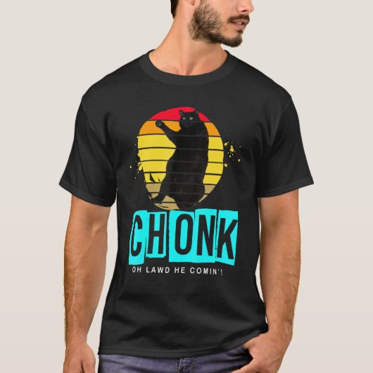 T-shirt Chonk Scale Chat Meme (Devant)