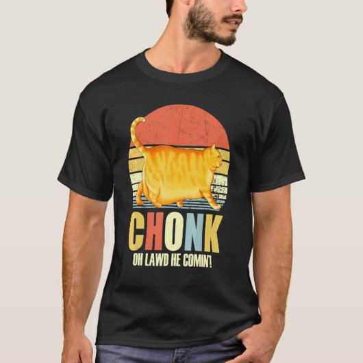T-shirt Chonker Fat Chat Chonky Mème (Devant)