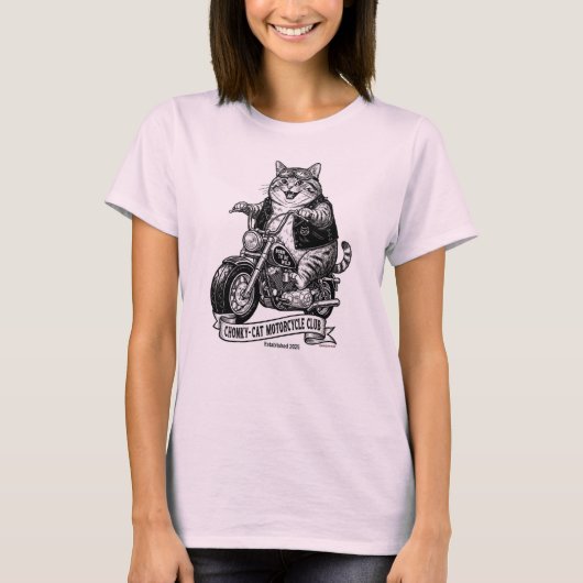 T-shirt Chonky-Cat Motorcycle Club (Devant)