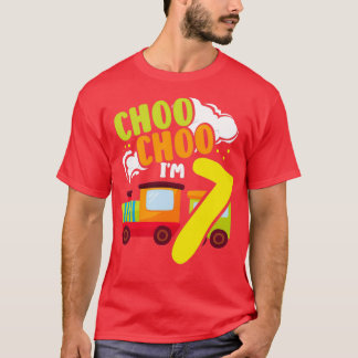 T-shirt Choo Choo Im 7 Mignonne train Lover Railroad 7e an