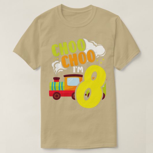 T-shirt Choo Choo Im 8 Mignonne train Lover Railroad 8e an (Design devant)