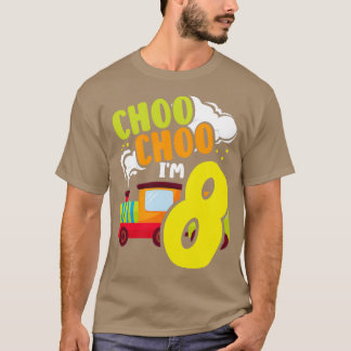 T-shirt Choo Choo Im 8 Mignonne train Lover Railroad 8e an