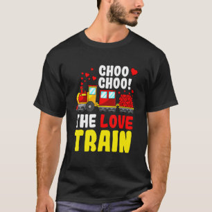 T-shirt Choo Choo The Love Train Valentines Day Coeur mign