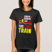 T-shirt Choo Choo The Love Train Valentines Day Cute Heart (Devant)