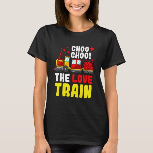 T-shirt Choo Choo The Love Train Valentines Day Cute Heart (Devant)