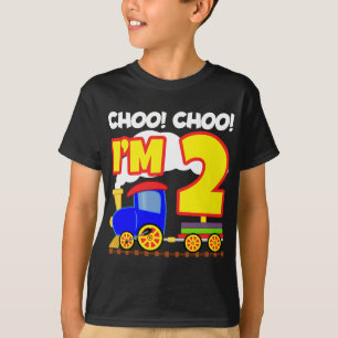 T-shirt Choo Choo Train 2nd Birthday - Choo Choo I m 2